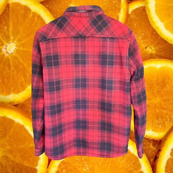 Weatherproof Vintage Red Black Flannel Sherpa Lined Button Up Size Small - Picture 8 of 9